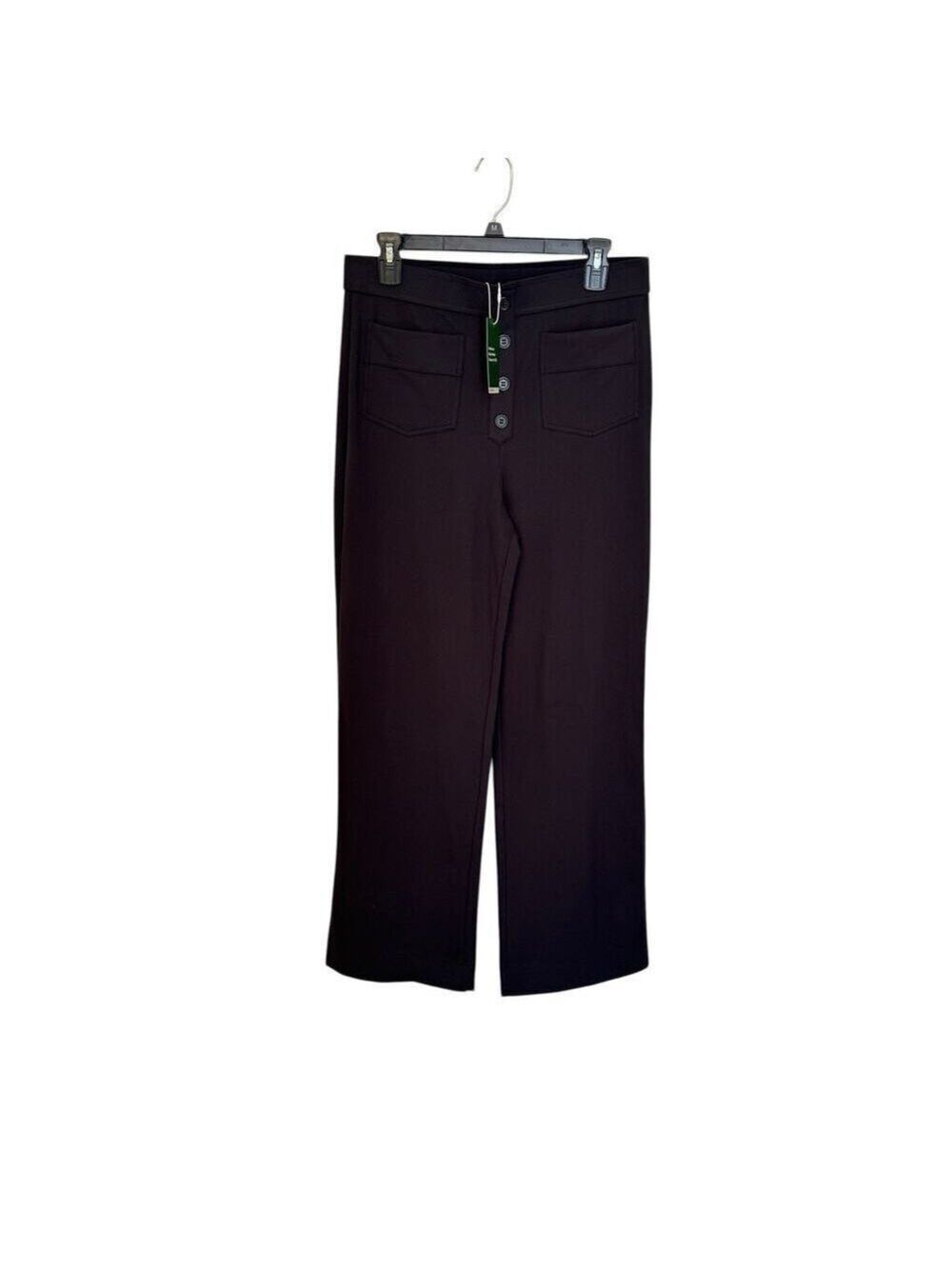 Halara Black High Waisted Wide Leg Button Fly Pocket Pants Womens L 31"x32" - Picture 3 of 6